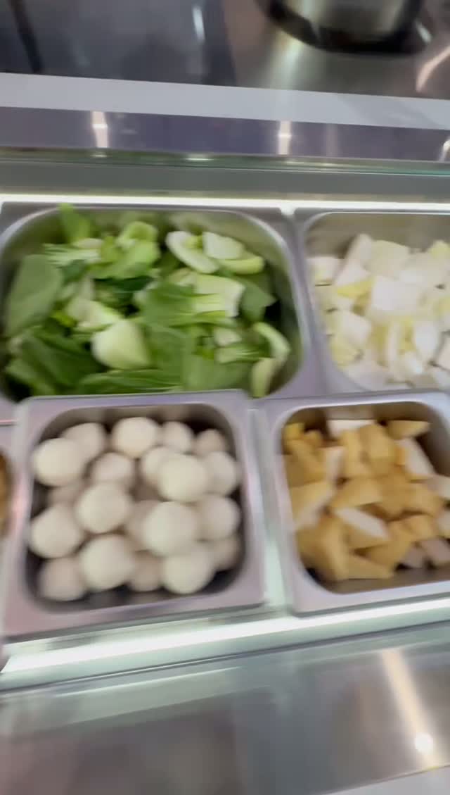 Hotpot ingredients at the buffet
