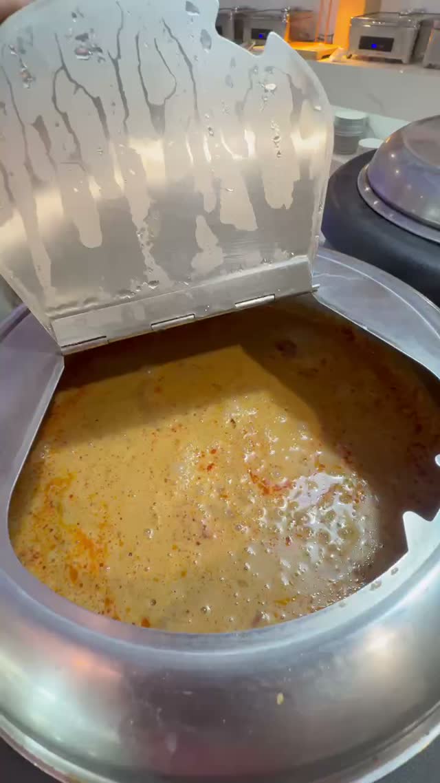 Soup pot at the buffet