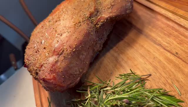 Roast meat on the board