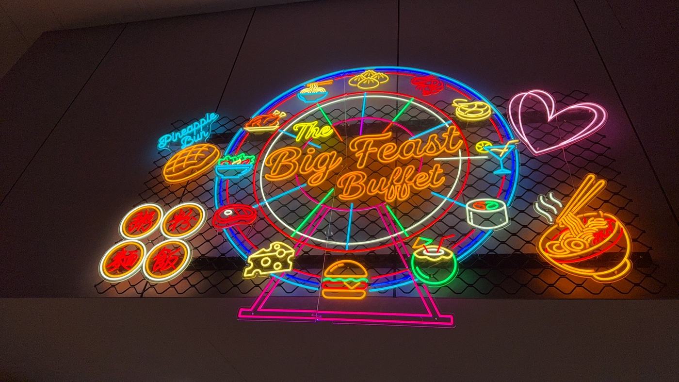 The Big Feast Buffet neon sign